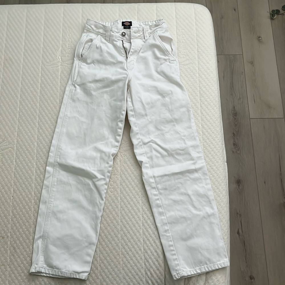 White Dickies High Waisted Pants